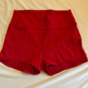 lululemon Flamenco Red In Movement Everlux 2.5” Shorts -sz 10